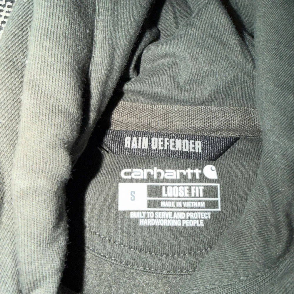 Carhartt Rain Defender Loose Fit Hoodie - Dark Gray/Black - Picture 2 of 3